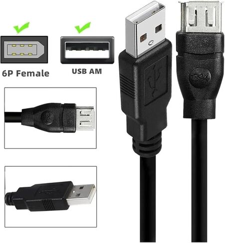 20 سنتيمتر Firewire 1394 6 دبوس USB محول أنثى F إلى M كابل ذكر للطابعة كاميرا رقمية الماسح الضوئي قرص صلب in Saudi Arabia