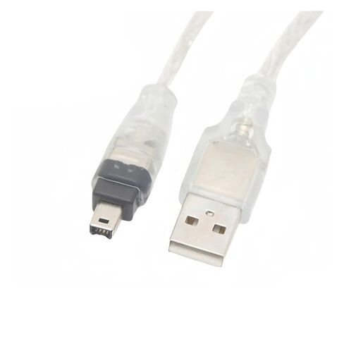 2 قطعة محول بيانات Ieee 1394 Firewire USB 2.0 إلى 4pin إلى 6pin كابل IEEE اتصال الكاميرا بطاقة الحصول على DV (13944P vs 4P) in Saudi Arabia