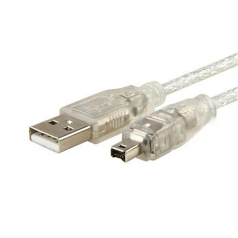 USB ذكر إلى Firewire IEEE 1394 4 Pin ILink سلك محول كابل Firewire لكابل كاميرا DCR-TRV75E DV 150 سم in Saudi Arabia