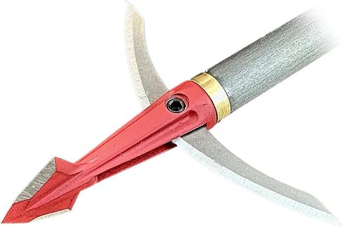 Barnett Gamecrusher Crossbow Broadhead - 100 حبة هجينة مع طرف تانتو، 4 شفرات ثابتة وتصميم ميكانيكي، قطع 2.5 بوصة، الفولاذ المقاوم للصدأ - أفضل رأس عريض لصيادي القوس والنشاب in Saudi Arabia