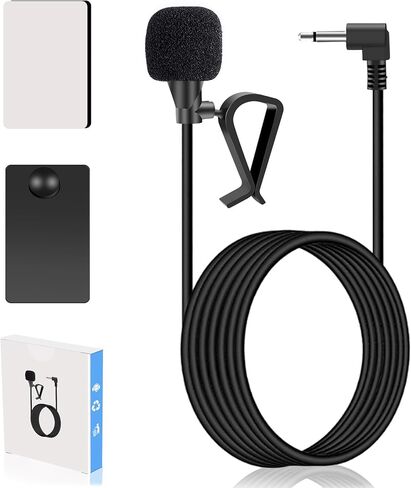 Car Microphone 3.5mm, External Mic for Car Stereo Radio, GPS DVD Head Unit Universal Hands Free Car Audio Microphone in Kuwait