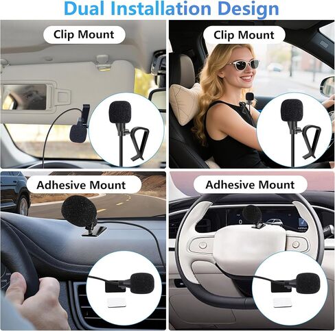 Car Microphone 3.5mm, External Mic for Car Stereo Radio, GPS DVD Head Unit Universal Hands Free Car Audio Microphone in Kuwait