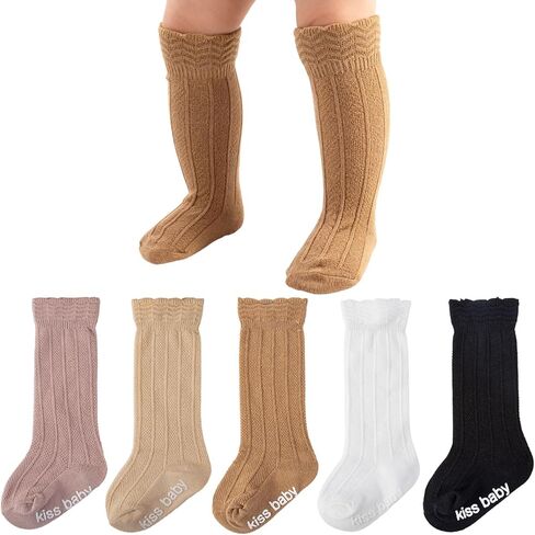 Toddler Girls Knee High Socks Soft Cotton Ruffle Long Tube Socks For Preemie Infant Newborn Toddler in Saudi Arabia