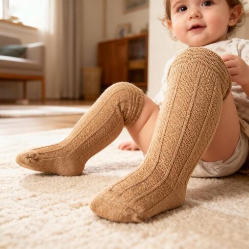 Toddler Girls Knee High Socks Soft Cotton Ruffle Long Tube Socks For Preemie Infant Newborn Toddler in Saudi Arabia