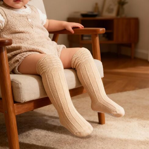 Toddler Girls Knee High Socks Soft Cotton Ruffle Long Tube Socks For Preemie Infant Newborn Toddler in Saudi Arabia