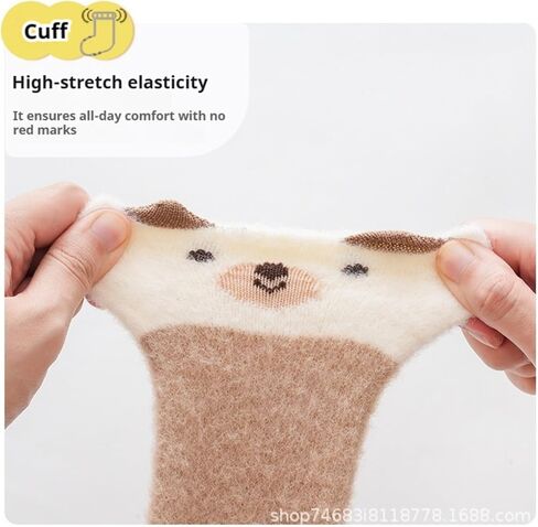 Baby Toddler Knee High Socks Girl Boy Warm Thick Tube Stockings Newborn Infant Floor Crawling Long Socks 6 Pairs in Saudi Arabia