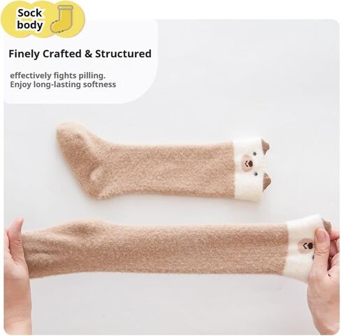 Baby Toddler Knee High Socks Girl Boy Warm Thick Tube Stockings Newborn Infant Floor Crawling Long Socks 6 Pairs in Saudi Arabia
