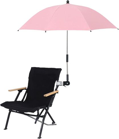 Chair Umbrella with Clamp, Flexible Outdoor Sun Protection Umbrella Portable Umbrella for Chair Beach Chairs Strollers Wheelchairs Patio Chairs Golf Carts 31.5 Inch in Saudi Arabia