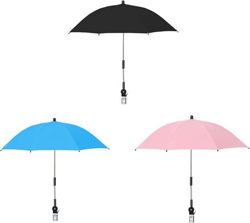Chair Umbrella with Clamp, Flexible Outdoor Sun Protection Umbrella Portable Umbrella for Chair Beach Chairs Strollers Wheelchairs Patio Chairs Golf Carts 31.5 Inch in Saudi Arabia