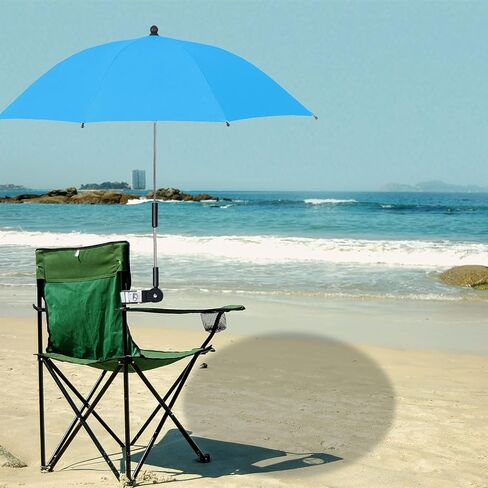 Chair Umbrella with Clamp, Flexible Outdoor Sun Protection Umbrella Portable Umbrella for Chair Beach Chairs Strollers Wheelchairs Patio Chairs Golf Carts 31.5 Inch in Saudi Arabia