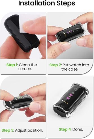 3 عبوات من حافظات الحماية الشفافة المتوافقة مع واقي الشاشة Fitbit Inspire 3 من مادة TPU الشاملة الممتصة للصدمات، غطاء الوجه الكامل الرفيع للغاية، ملحقات استبدال المصد للساعة الذكية Inspire 3 in Saudi Arabia