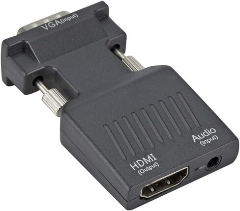 VGA to HDMI Adapter with Audio Male VGA to Female HDMI Converter Laptop to TV 720P/1080i/1080P Resolution Support Accessory in Saudi Arabia