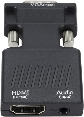 VGA to HDMI Adapter with Audio Male VGA to Female HDMI Converter Laptop to TV 720P/1080i/1080P Resolution Support Accessory in Saudi Arabia