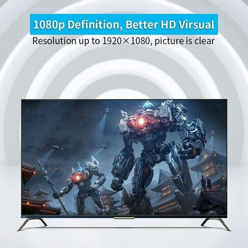 VGA to HDMI Adapter with Audio Male VGA to Female HDMI Converter Laptop to TV 720P/1080i/1080P Resolution Support Accessory in Saudi Arabia