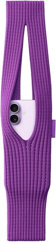 Crossbody Crochet Cellphone Bag,Handmade Lightweight Phone Holder,Purse with Adjustable Strap,Card Holder,Crochet Flower Closure,Boho Style for Women&Teens,Small Bag for Festivals,Travel,Gift(Purple) in Saudi Arabia