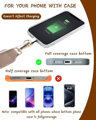 Clip and Go Strap for Phone with Wallet Crossbody, Stylish Versatile Adjustable Phone Strap with Zippered Pouch, Anti Theft Cellphone Lanyard for Women, Protecting Money & Cards (Multi color-4PC) in Saudi Arabia
