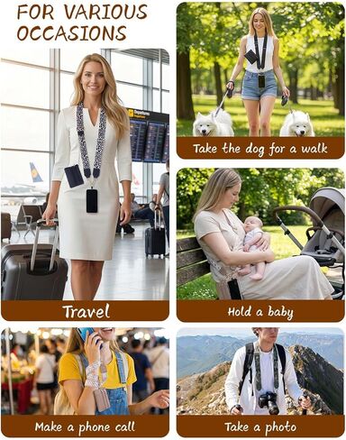 Clip and Go Strap for Phone with Wallet Crossbody, Stylish Versatile Adjustable Phone Strap with Zippered Pouch, Anti Theft Cellphone Lanyard for Women, Protecting Money & Cards (Multi color-4PC) in Saudi Arabia