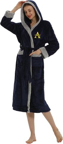 Personalized Hooded Plush Robe for Women and Men - His and Her Robes with Custom Name/Monogram - Soft Luxurious Spa Bathrobes in Saudi Arabia