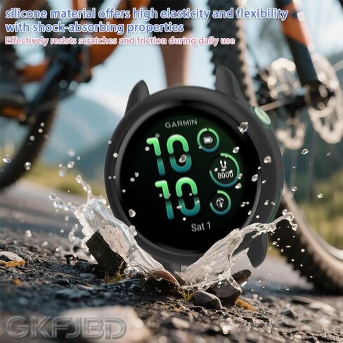 متوافق مع مجموعة واقي الشاشة والحافظة Garmin Vivoactive 6، طبقة واقية ناعمة من مادة TPU عالية الدقة، 【ليست زجاجية】 وحافظات غطاء سيليكون مقاومة للصدمات باللون الأسود (عبوة من 4+1) in Kuwait