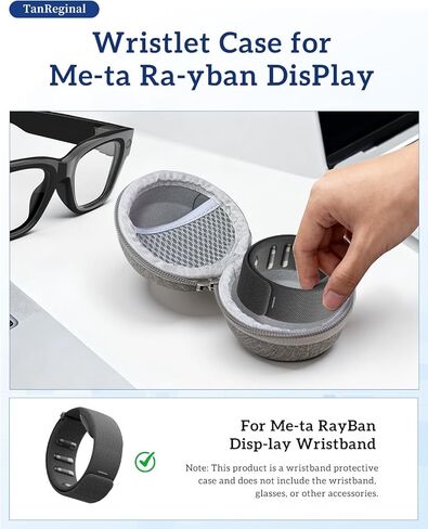 حافظة معصم لجهاز Me-ta Rayba Dis-Play، حافظة واقية لسوار المعصم لجهاز Met-a Ra-yban Dis-Play「مقاومة للغبار والتخزين ومقاومة للضغط ومضادة للسقوط وخفيفة الوزن وصغيرة الحجم」 in Kuwait