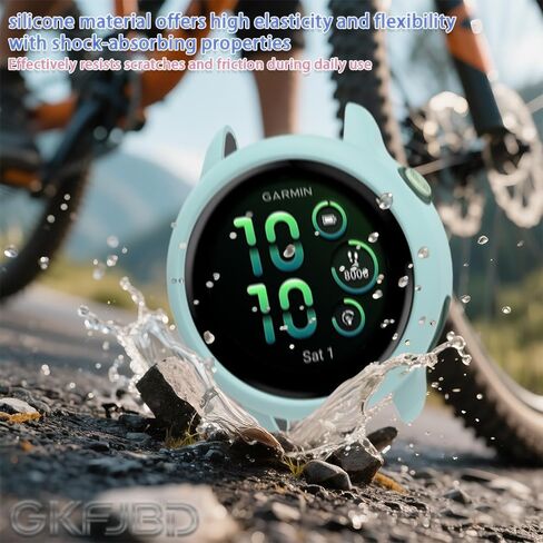 متوافق مع مجموعة واقي الشاشة والحافظة Garmin Vivoactive 6، طبقة واقية ناعمة من مادة TPU عالية الدقة، 【ليست زجاجية】 وحافظات غطاء سيليكون مقاومة للصدمات باللون الأخضر الفاتح (عبوة من 4+1) in Kuwait
