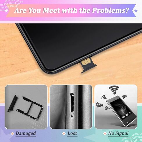 قطعتان من صينية بطاقة SIM لهاتف iPhone 11 Pro/11 Pro Max بديل حامل فتحة بطاقة SIM لهاتف iPhone 11 Pro/11 Pro Max مع دبوس إخراج مفتوح (أسود) in Kuwait