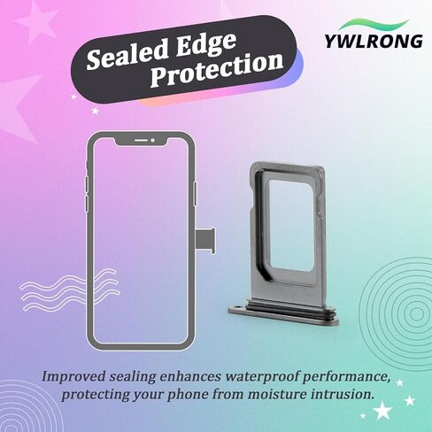 قطعتان من صينية بطاقة SIM لهاتف iPhone 11 Pro/11 Pro Max بديل حامل فتحة بطاقة SIM لهاتف iPhone 11 Pro/11 Pro Max مع دبوس إخراج مفتوح (أسود) in Kuwait