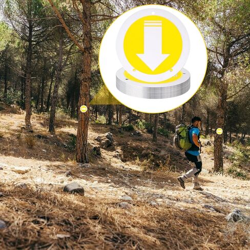 60 قطعة من أقلام تحديد المسار العاكسة، 3 بوصة من علامات مسار الألومنيوم المستديرة الساطعة مع مسامير، عاكسات علامات المسار المقاومة للماء للصيد والمشي لمسافات طويلة والتخييم والقيادة والمشي، 4 ألوان in Kuwait