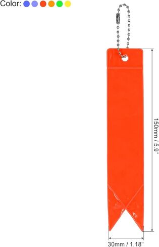 Safety Reflector, 12 Pack Reflector Tag Pendant Reflective Safety Keychain Gear for Backpack Cycling Running Wheelchairs, Multicolored in Saudi Arabia