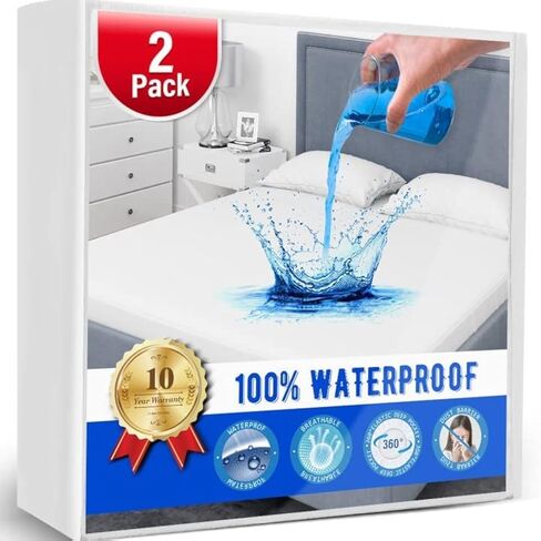 Full Size Mattress Protector Waterproof Mattress Topper Pad Cover Super Noiseless Soft & Breathable Mattress Protector Full Terry for Pets Kids Adults 54" x 75" Fitted Bed Sheets Full up -14'' in Saudi Arabia
