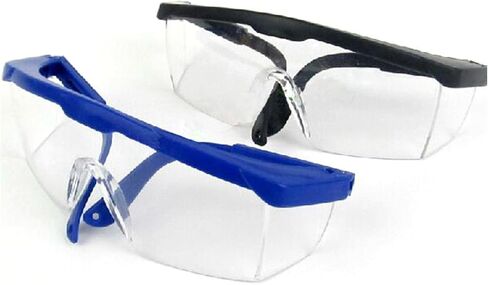 Yalulu 2 Pair Black Blue Safety Protection Glasses Safety Eyewear for Shooting, Gun Range, Airsoft, Nerf Guns, Racquetball, Water Balloon Fight in Saudi Arabia