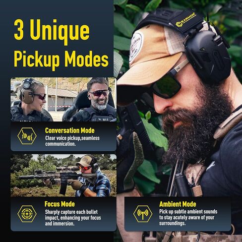 EARMOR M300T ترقية حماية السمع بتقنية البلوتوث، واقيات أذن إلكترونية لتقليل الضوضاء مع وسادات أذن هلامية in Kuwait