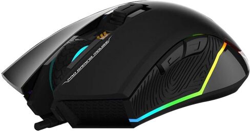 ماوس ألعاب سلكي من HP LED RGB بإضاءة خلفية قابلة للتعديل 6200 نقطة في البوصة 6 أزرار قابلة للبرمجة ماوس USB مريح للاعبين in Kuwait