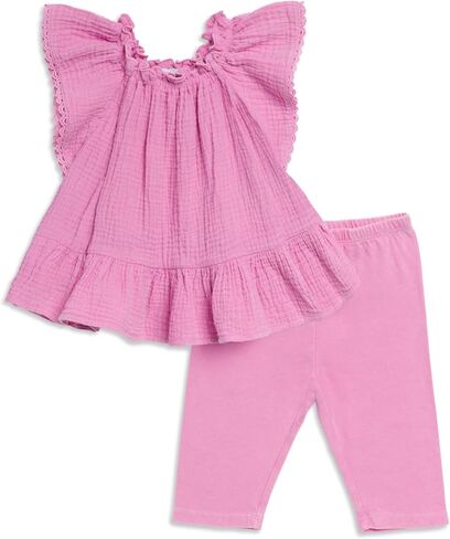 Splendid baby-girls Sun Gauze Ruffle Shoulder Sleeveless Tee Shirt and Pant 2-piece Set in Saudi Arabia