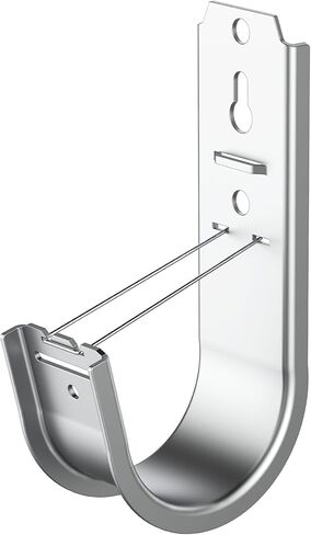 ForoGore 100 Pack 2 Inch J Hook Wall Mount J Hook with Retainer Clip Galvanized Steel Wall Cable Hooks Smooth Round Edge J Hook for Hanging Wire Cable Management & Organization Solution in Kuwait