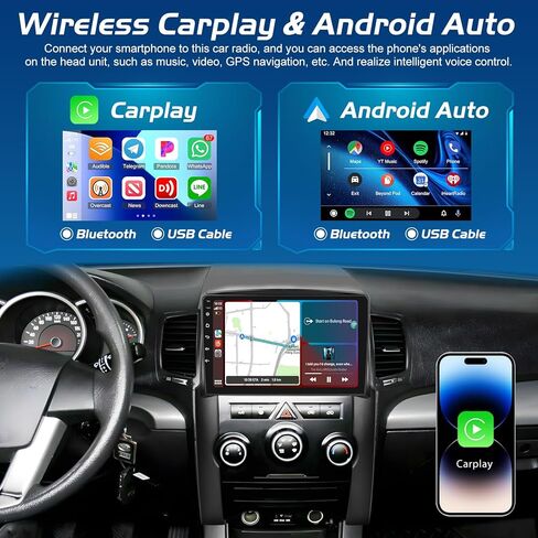[4+64G] NHOPEEW Car Radio for Kia Sorento 2009-2012(Only for Manual A/C) - Wireless Carplay and Android Auto - 10 Inch Touchscreen Android Car Stereo - GPS/EQ Audio/WiFi/SWC + AHD Backup Camera in Saudi Arabia