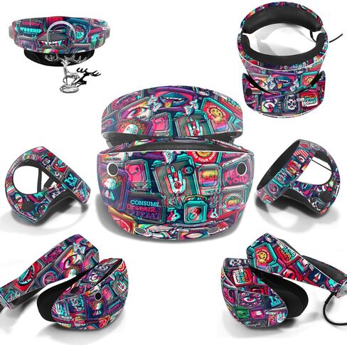 Urban Sketch PS VR2 Skin - غطاء حماية بنمط مرسوم يدويًا لسماعات الواقع الافتراضي Scrawl-0019 in Kuwait