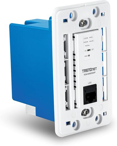 TRENDnet AX1800 Dual Band WiFi 6 PoE in-Wall Access Point, TEW-W960DAP, OFDMA & MU MIMO Technology, NDAA & TAA Compliant, Discreet Design, Remote Cloud Management Ready in Saudi Arabia