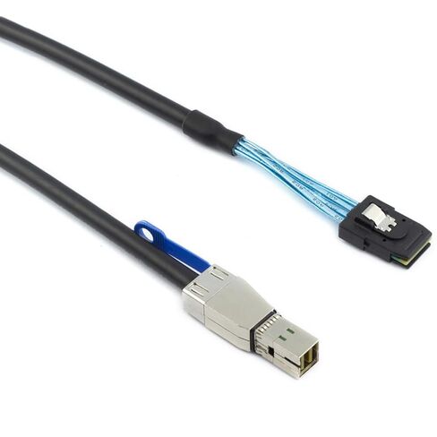 Mini SAS HD SFF-8644 مع كابل تكديس خادم IC إلى SFF-8087 - كابل بيانات عالي السرعة 12 جيجابت في الثانية 28AWG 10 أوم، أسود (1 متر) in Saudi Arabia