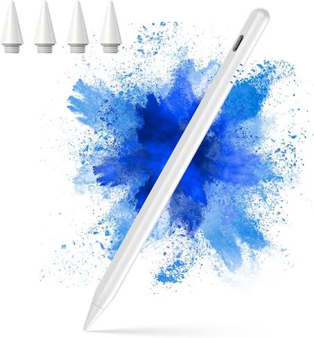 Stylus Pen for iPad 2018-2025, 20-Mins Fast Charge for Apple Pencil with Tilt & Palm Rejection, Active Digital Pens Compatible with iPad 6-10th Gen/A16, Pro 13"/12.9"/11"/M4, Air 3/4/5/M2/M3, Mini 5/6 in Saudi Arabia