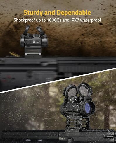 CVLIFE FoxSpook Motion Awake Red Dot Sight، 2 MOA Red Dot Scope Auto On & Off، 1x20mm Red Dot Optics مع ملف تعريف منخفض وحامل سفلي 1/3 للشاهد المشترك، وأغطية عدسات قابلة للطي وجهاز مضاد للانعكاس in Kuwait