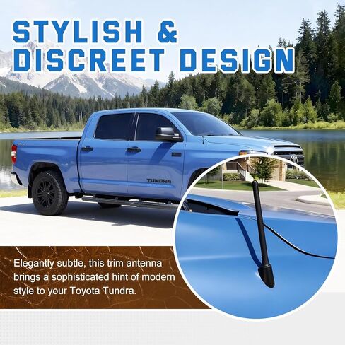 هوائي لسيارة Toyota Tundra 2007-2021، سارية هوائي الراديو للشاحنة والسيارة، ملف نحاسي مدمج لتعزيز إشارة الاستقبال، مقاوم لغسيل السيارة، ملحقات هوائي مطاطي 7 بوصات in Saudi Arabia