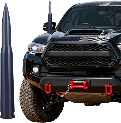 5.5in Chrome Bullet Antenna 50 Cal Truck Antenna Fittings， Fit for Ford F150 F250 F350 Raptor/Dodge RAM 1500 2500 3500/Chevrolet Silverado & GMC Majority Short Replacement Antenna (Chrome) in Saudi Arabia
