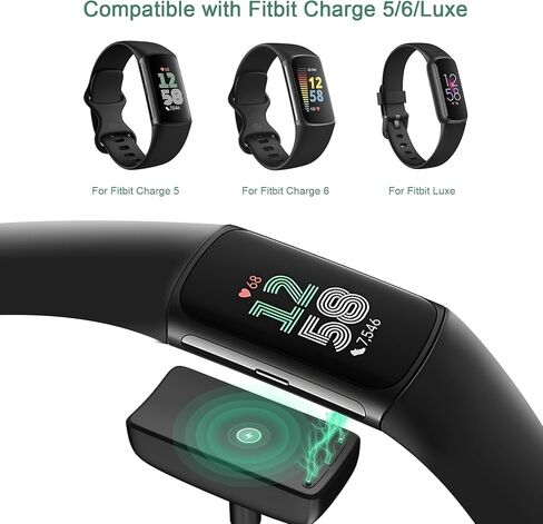 iMangoo for Fitbit Charge 6 Charger 5 Luxe 3.3ft Long, Quick and Safe USB A Replacement Charging Cable Backup Cord Wire Chargers Accessories for Fit bit Watch Bands Tracker Black in Saudi Arabia