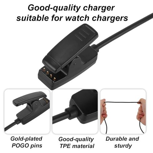 Charger Cable for Forerunner, 3.3ft/1m Type C Watch Charger Cable Replacement Compatible with Garmin Forerunner 235/735XT/630/645/230vivomove HR/Approach S20 in Saudi Arabia