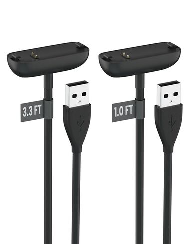 2Pack Charger for Fitbit Inspire 2 & Ace 3 Charging Replacement Fitbit Charger for Inspire 2 Ace 3 USB Cable Dock Stand [1ft & 3.3ft] in Kuwait