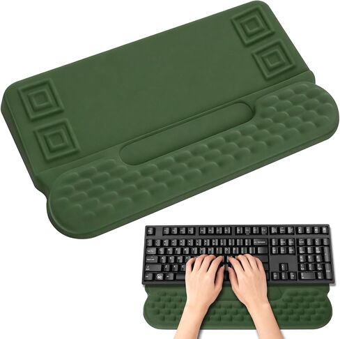 Wrist Rest with Keyboard Stand and Storage Slot, Ergonomic Computer Keyboard Wrist Rest, Soft Memory Foam, Non-Slip Base, Wrist Pad for Keyboard, Keyboard Pad with Wrist Support for Work Study Game in Saudi Arabia