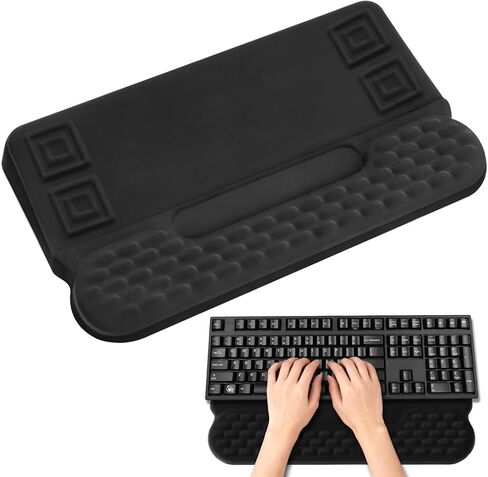 Wrist Rest with Keyboard Stand and Storage Slot, Ergonomic Computer Keyboard Wrist Rest, Soft Memory Foam, Non-Slip Base, Wrist Pad for Keyboard, Keyboard Pad with Wrist Support for Work Study Game in Saudi Arabia