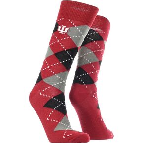 TCK Indiana Hoosiers Argyle Dress Socks NCAA Fanwear Crew Length