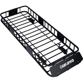 64" x 22.8" Roof Rack Rooftop Cargo Carrier Steel Basket, 200lbs Heavy Duty Motoring Roof Rack, Top Mount Universal Rack Carrier for SUV, Truck, Black Steel